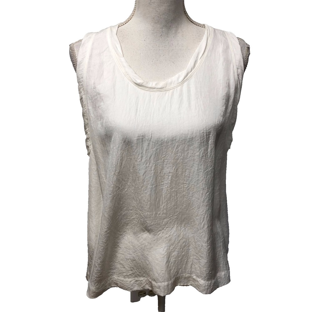 Tom Ford Blouse Top Women's 36 XS White Sleeveless Minimalist Classic‎ Basic